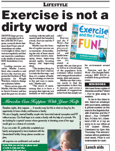 Exercise is not a dirty word